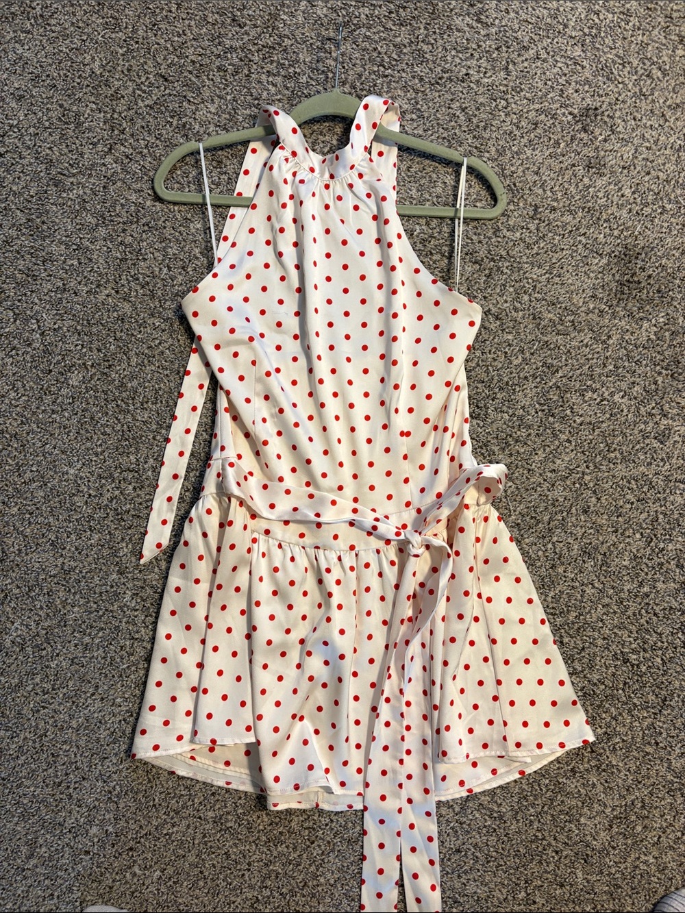 red Polka Dot Halter dress